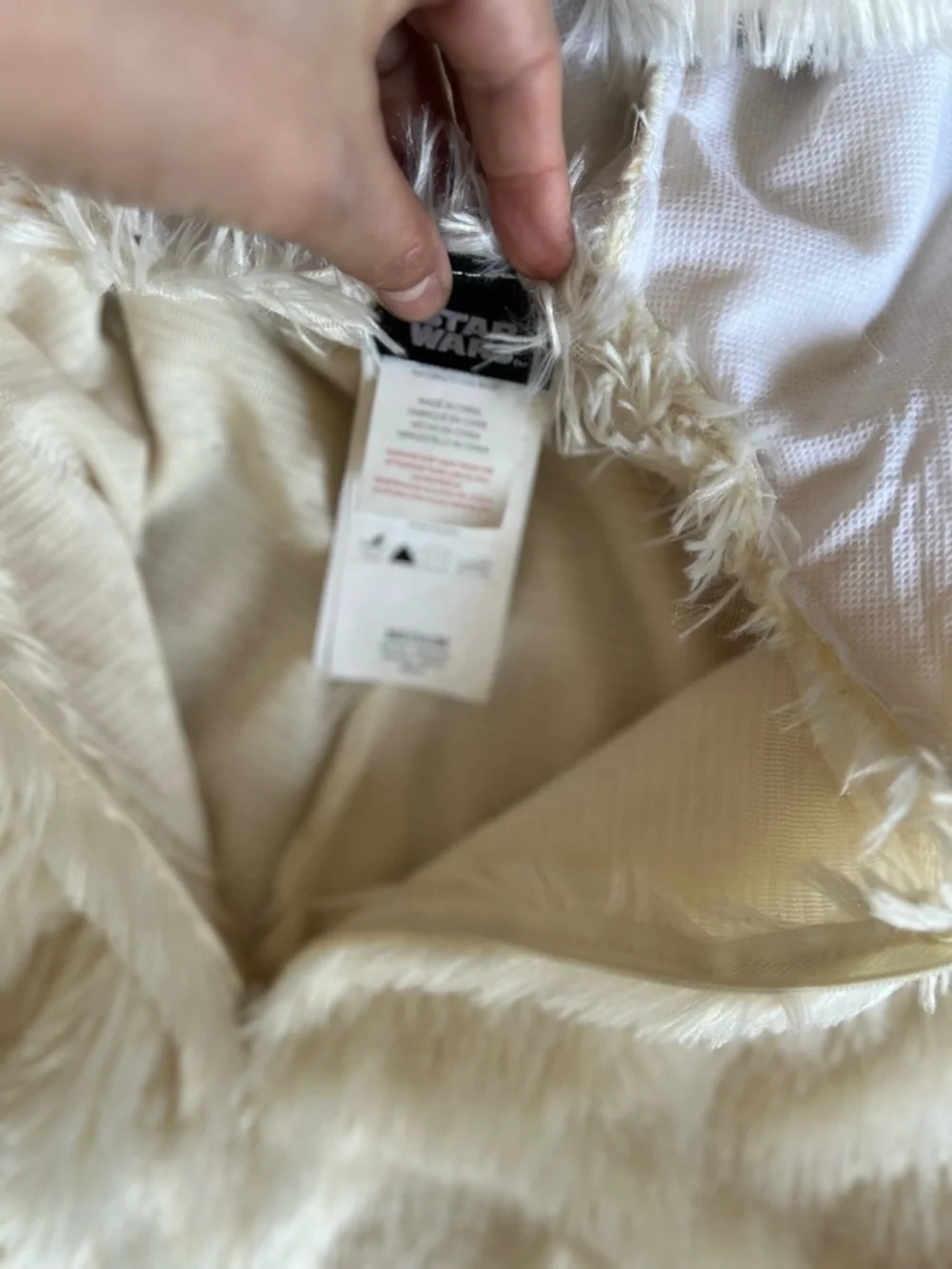Star Wars White Wampa Plush Costume with Gray Accents - Picture 5 of 11